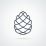 Pinecone Line Icon Vector illustration. Pine cone botanical logo isolated on background with a shadow. label cone Easy to use template